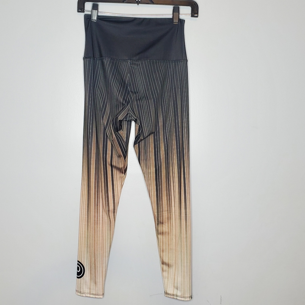 Onzie flow pure barre leggings ombre black gold tan white size small medium‎ - Picture 5 of 8